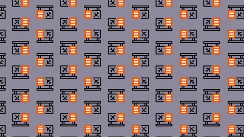 Computer Pattern Background with Orange and Black Design. Stock Footage 325402545
