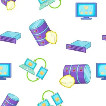 Computer pattern, cartoon style Illustrazione stock