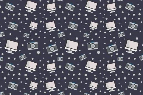 Computer pattern illustrated on background 스톡 일러스트