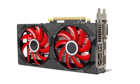 Computer PC components - Display video graphics card isolated Stock Photos