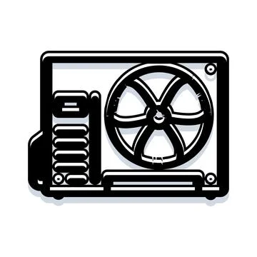 Computer pc cooling fan hardware component icon Illustrazione stock