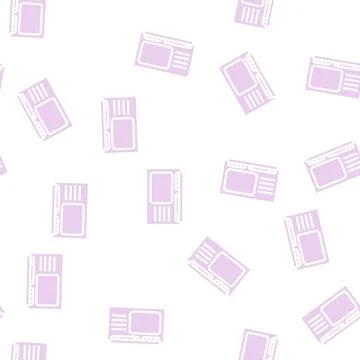 Computer pc retro gadget glyph vector seamless pattern Stock Illustration