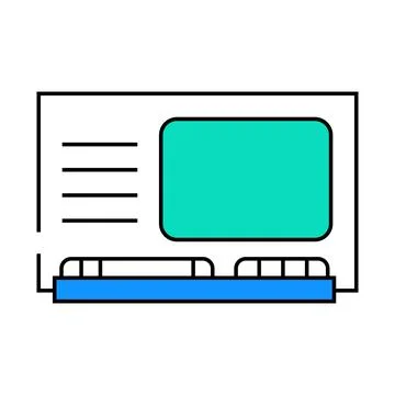 Computer pc retro gadget icon color illustration Illustrazione stock