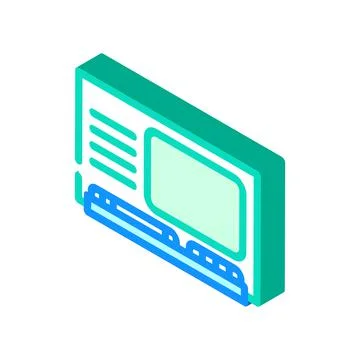 Computer pc retro gadget isometric icon vector illustration イラスト素材