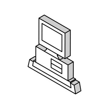 Computer pc technology isometric icon vector illustration Stock Illustration