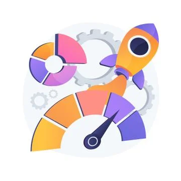 Computer performance boost vector concept metaphor Stock Illustration