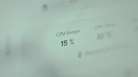 Computer performance metric, CPU usage is 11 percent Stock Footage 327913361