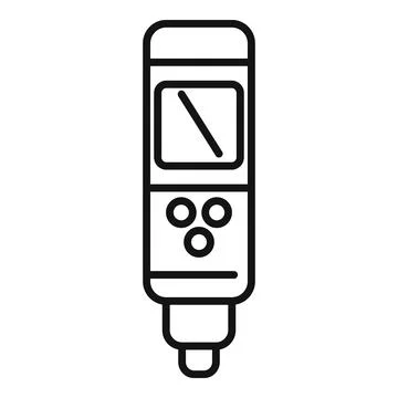Computer ph meter icon outline vector. Soil measure Stock Illustration