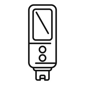 Computer ph meter icon outline vector. Sensor device Stock Illustration