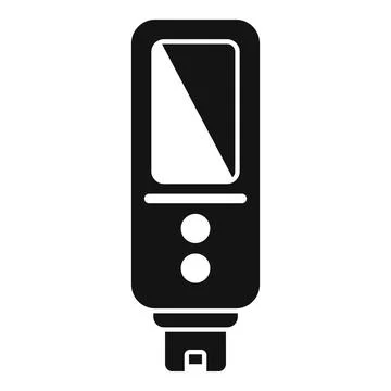Computer ph meter icon simple vector. Sensor device Stock Illustration
