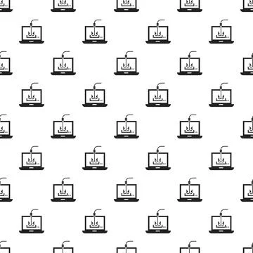 Computer phishing pattern seamless vector Stockillustratie