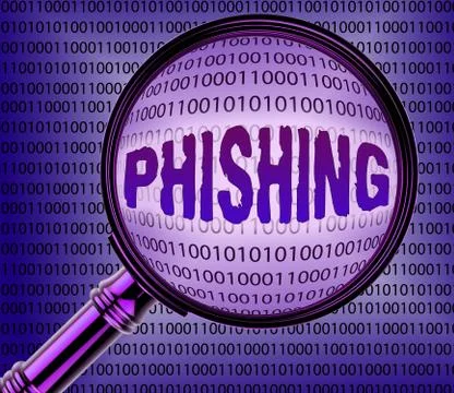 Computer Phishing Showing File Cyber And Files 스톡 일러스트