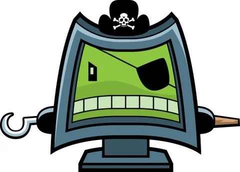 Computer Pirate Illustrazione stock