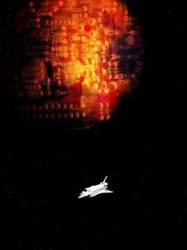 Computer Planet Stock Illustration