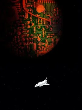 Computer Planet Stock Illustration