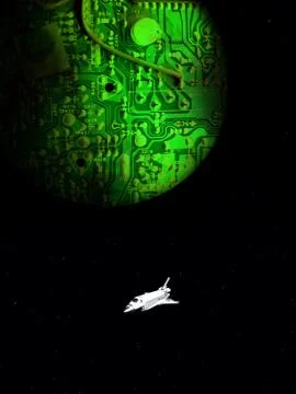 Computer Planet Stock Illustration