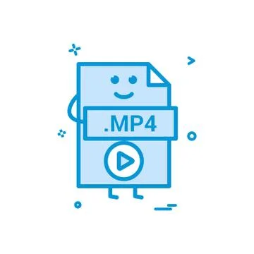 Computer player file format type icon vector design Stock Illustration