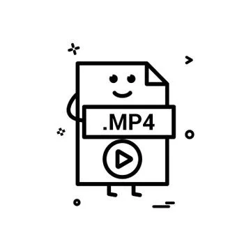 Computer player file format type icon vector design Illustrazione stock