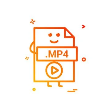 Computer player file format type icon vector design Stock Illustration
