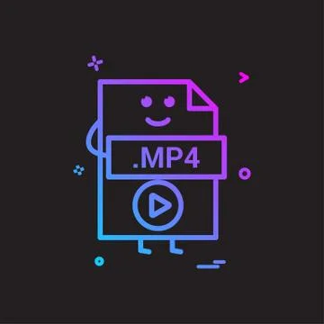 Computer player file format type icon vector design イラスト素材