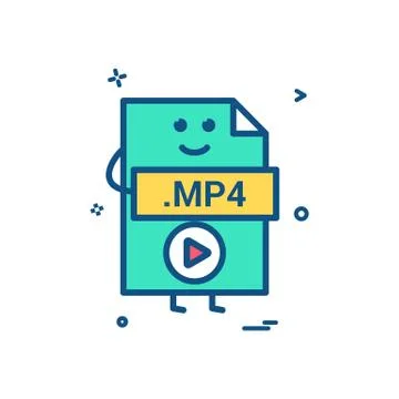 Computer player file format type icon vector design Stock Illustration