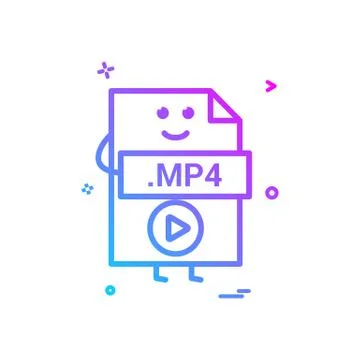 Computer player file format type icon vector design Illustrazione stock