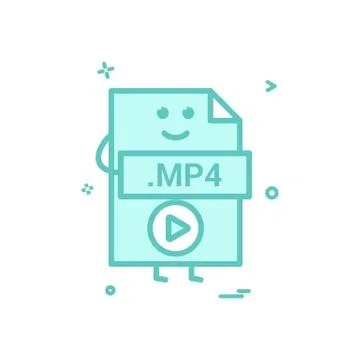 Computer player file format type icon vector design Stock Illustration