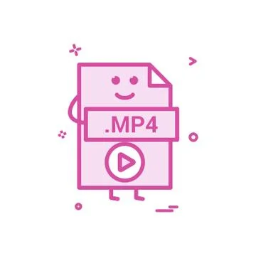 Computer player file format type icon vector design Illustrazione stock