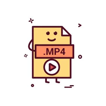 Computer player file format type icon vector design Illustrazione stock