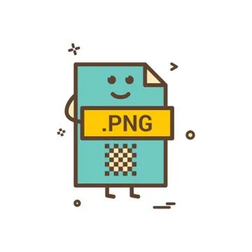 Computer png file format type icon vector design Illustrazione stock