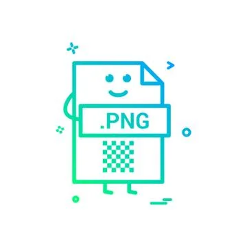 Computer png file format type icon vector design 스톡 일러스트
