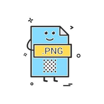Computer png file format type icon vector design Ilustración de archivo