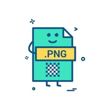 Computer png file format type icon vector design 스톡 일러스트