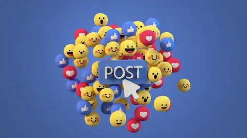 Computer pointer hits Post button 3D render animation 動画素材 321690453