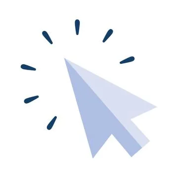 Computer pointer symbol in white background Stock Illustration