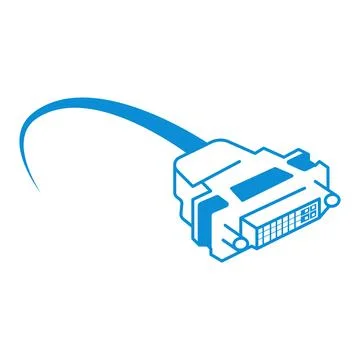Computer port icon design 스톡 일러스트