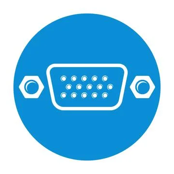 Computer port icon design Stock-Illustration