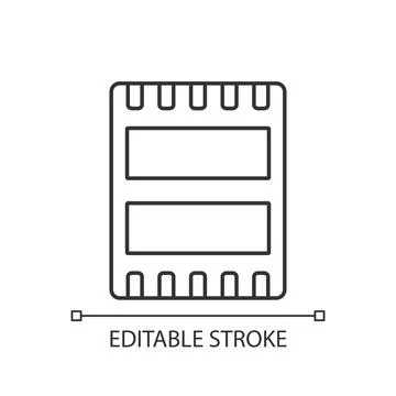 Computer port linear icon Stockillustratie