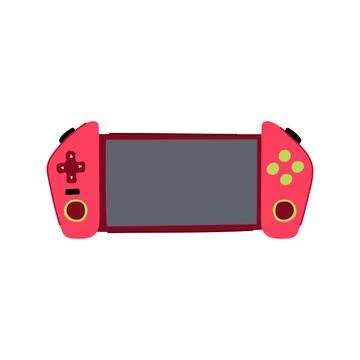 Computer portable gaming device cartoon vector illustration Illustrazione stock