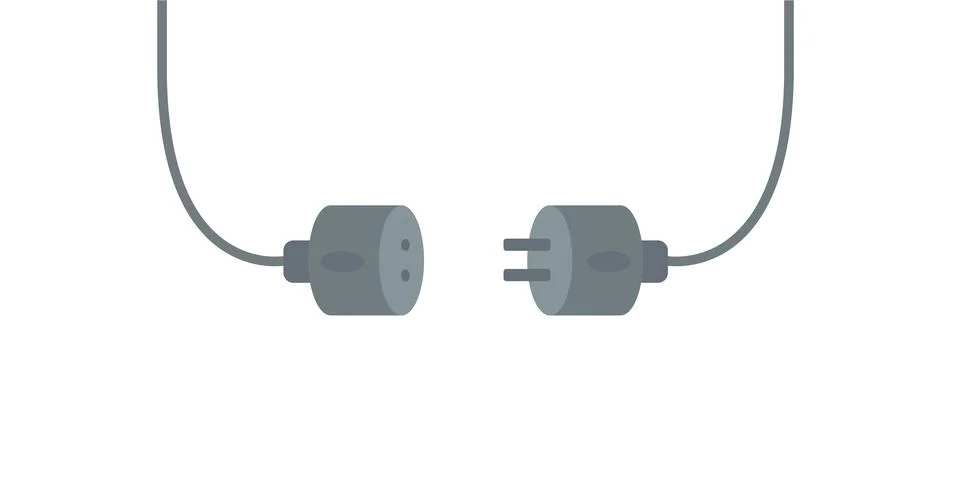 Computer power cable connector symbol graphics vector design Stock Illustration