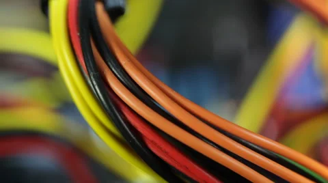 Computer power cable 库存影片 47611175