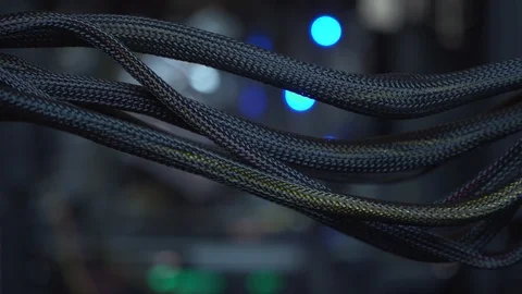 Computer Power Cables Seamless Loop Stock-Footage 88412001