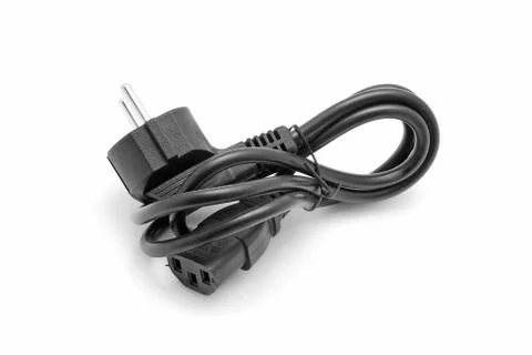 Computer power cord Stock Photos
