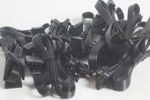 Computer Power Supply Cable Stock-Fotos