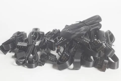 Computer Power Supply Cable Stock Photos