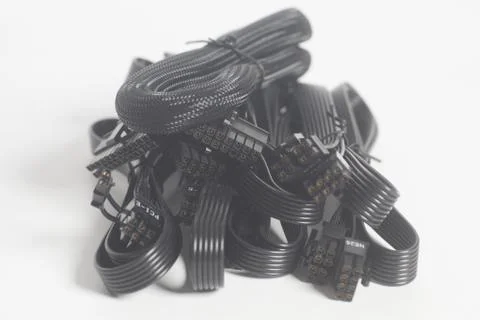 Computer Power Supply Cable Stock Photos