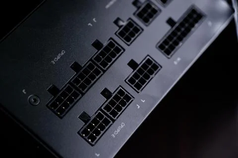 Computer power supply connectors Stock Photos