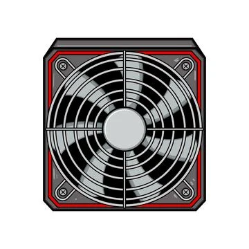 Computer power supply cooling fan technology Stock-Illustration