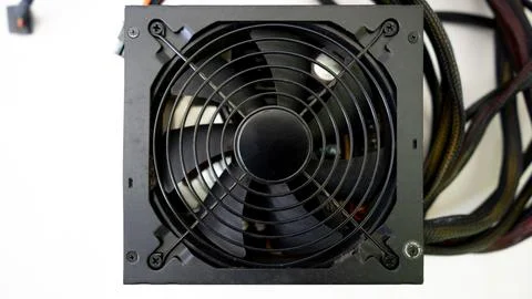 Computer power supply people with multiple electrical power outputs - Foto stock