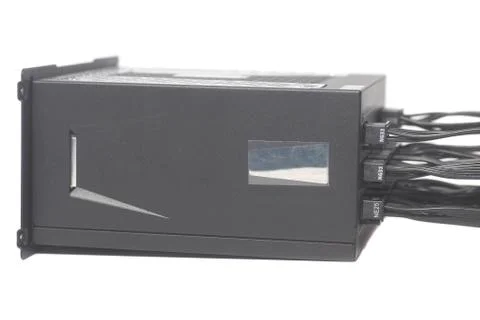 Computer Power Supply Unit with cable Stock Photos